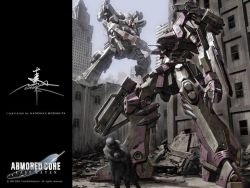 Rule 34 | armored core, armored core last raven, building, cascade range, city, fascinator, from software, mecha, people, robot, zinaida