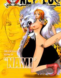 Rule 34 | breasts, nami (one piece), nipples, nude, nude filter, one piece, pubic hair, pussy, third-party edit, uncensored