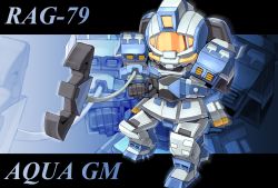 Rule 34 | aqua gm, character name, chibi, gm (mobile suit), gundam, gundam msv, mecha, nonon (xenonbot), robot