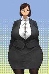 Rule 34 | ass, breasts, formal, huge ass, huge breasts, office lady, pantyhose, short hair, suit, thick thighs, thighs