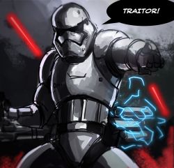 Rule 34 | 1boy, armor, baton, baton (weapon), body armor, electricity, electro shock prod, electroshock weapon, first order, fn-2199, frostseven, highres, less-than-lethal weapon, riot control stormtrooper, science fiction, solo, star wars, star wars: the force awakens, stormtrooper, stun baton, tonfa, weapon, z6 riot control baton
