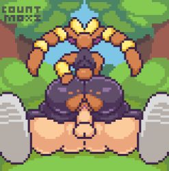 Rule 34 | 1boy, 1girl, animal ears, animal hands, animated, animated gif, anus, ass, countmoxi, cowgirl position, creatures (company), erection, from behind, full body, furry, game freak, gen 4 pokemon, girl on top, hetero, kneeling, lopunny, lowres, mega lopunny, mega pokemon, nintendo, on ground, outdoors, penis, pixel art, pokemon, pokemon (creature), pussy, rabbit ears, rabbit tail, sex, shiny skin, spread legs, straddling, tail, testicles, uncensored, vaginal