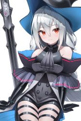 Rule 34 | 1girl, absurdres, arknights, ascot, bare shoulders, black gloves, black headwear, black pants, blush, bracelet, breasts, closed mouth, clothing cutout, covered navel, detached sleeves, elbow gloves, gloves, grey ascot, grey hair, highres, infection monitor (arknights), jewelry, large breasts, long hair, looking at viewer, pants, planted, planted sword, planted weapon, red eyes, short sleeves, simple background, sitting, skadi (arknights), skadi (elite ii) (arknights), smile, solo, sword, thigh cutout, underbust, very long hair, weapon, white background, zhengqi zhizi sg