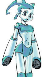 Rule 34 | 1girl, character request, female focus, lowres, my life as a teenage robot, outtake, robot, simple background, solo, standing, tagme, white background