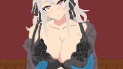 Rule 34 | 1girl, animated, bouncing breasts, breasts, cleavage, huge breasts, lily (spy kyoushitsu), lowres, pixel art, solo, spy kyoushitsu, tagme, video
