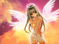 Rule 34 | angel, highres, long hair, skirt, wallpaper, wings