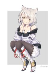 Rule 34 | animal ears, camisole, cat ears, cat girl, chest jewel, highres, jacket, leggings, mio (xenoblade), mochimochi (xseynao), shoulder strap, signature, skirt, tank top, white camisole, white jacket, white skirt, white tank top, xenoblade chronicles (series), xenoblade chronicles 3