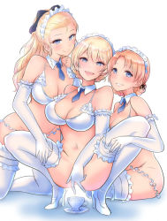 Rule 34 | 10s, 14sai bishoujo (shoutarou), 3girls, :d, ass, assam (girls und panzer), bikini, blonde hair, blue eyes, blush, bottomless, bra, braid, breasts, cleavage, covering privates, covering crotch, cup, darjeeling (girls und panzer), detached collar, elbow gloves, frills, girls und panzer, gloves, grin, hair slicked back, headdress, high heels, highres, kneeling, large breasts, long hair, looking at viewer, maid, maid bikini, maid headdress, matching outfits, multiple girls, navel, necktie, no panties, open mouth, orange pekoe (girls und panzer), panties, saucer, short hair, sitting, smile, squatting, swimsuit, teacup, teeth, thighhighs, unconventional maid, underwear, white gloves, white legwear, white panties