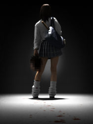 Rule 34 | blood, censored, dark, guro, plaid, plaid skirt, realistic, school uniform, skirt, yandere, yoshitaka kawakami