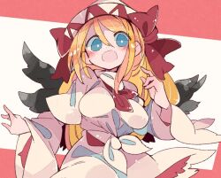 Rule 34 | 1girl, blonde hair, blue eyes, fairy, fairy wings, hat, lily white, massakasama, solo, touhou, wings