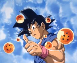Rule 34 | dragon ball, dragon ball (object), dragon ball gt, muscular, muscular male, scan, smile, son goku, tagme, thumbs up