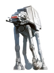 Rule 34 | at-at, energy cannon, galactic empire, mecha, military, military vehicle, no humans, non-humanoid robot, realistic, robot, science fiction, simple background, solo, star wars, taedu, walker (robot), walking, white background