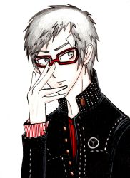 Rule 34 | atlus, clothes, glasses, highres, male focus, persona, sanada akihiko
