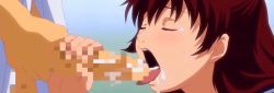 Rule 34 | animated, animated gif, brown hair, censored, closed eyes, cum, cum in mouth, ejaculation, fellatio, long hair, love selection, open mouth, oral, penis, school uniform, stitched, third-party edit, tongue, uehara ami