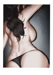 Rule 34 | 1girl, backboob, breasts, from behind, huge breasts, long hair, original, tomiokasena, topless