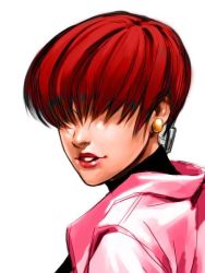 Rule 34 | 1girl, hair over eyes, hiroaki (kof), red hair, shermie (kof), snk, solo, the king of fighters