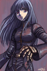 Rule 34 | 1girl, blue hair, gloves, kula diamond, red eyes, snk, solo, the king of fighters