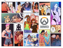 Rule 34 | 6+boys, 6+girls, :d, ;d, ^ ^, abs, alcohol, alternate costume, alternate hairstyle, ana (overwatch), animal, animal on shoulder, animal print, arm wrap, armband, armchair, armor, bag, bandaged hand, bandages, bare shoulders, barefoot, bastion (overwatch), bead bracelet, beads, beard, belt, belt pouch, between fingers, biceps, bird, bird on shoulder, black-framed eyewear, black bra, black eyes, black gloves, black hair, black jacket, black nails, black necktie, black panties, black skirt, blonde hair, blue eyes, blue pants, blue sky, body writing, bra, bracelet, bracer, braid, breasts, brown belt, brown gloves, brown hair, buckle, bulletproof vest, buttons, carrying, cassidy (overwatch), casual, cat, chair, character name, chest harness, child, cigar, cleavage, closed eyes, cloud, cloudy sky, collarbone, colored skin, computer, copyright name, covered mouth, cowboy hat, cowboy shot, cup, cyborg, d.va (overwatch), dango, dark-skinned female, dark-skinned male, dark skin, diary, dreadlocks, dreaming, dress, drinking glass, drone, eating, emblem, english text, everyone, explosive, eye of horus, eyebrows, eyepatch, facepaint, facial hair, facial mark, facial scar, facial tattoo, fangs, fat, fat man, fiery hair, fingernails, fire, floating, food, food stand, from behind, ganymede (overwatch), gas mask, gatling gun, gauntlets, genji (overwatch), glass, glasses, gloves, goatee, gorilla, gradient hair, green eyes, green shorts, grenade, grey hair, grin, groin, gun, hair bun, hair down, hair ornament, hair ribbon, hair stick, hair tie, hair tubes, hand on own cheek, hand on own face, hand on own knee, hand up, hands up, hanzo (overwatch), happy, harness, hat, head rest, headband, headphones, headphones around neck, heads together, heart, heart hands, helmet, high ponytail, holding, holding cup, holding drinking glass, holster, hood, hoodie, jacket, japanese clothes, jewelry, junkrat (overwatch), kimono, lab coat, laptop, large breasts, legs up, lingerie, lips, logo, long dress, long hair, looking afar, looking at viewer, looking back, lucio (overwatch), lying, machine gun, machinery, mask, mask on head, mechanical arms, mei (overwatch), mercy (overwatch), messy hair, midriff, mother and daughter, multicolored hair, multiple boys, multiple girls, muscular, muscular female, mustache, nail, nail polish, navel, necktie, obese, old, old man, old woman, on stomach, one eye closed, open mouth, orb, overwatch, overwatch 1, panties, pants, paper, pauldrons, pencil skirt, pharah (overwatch), pig, pink hair, pink lips, plump, ponytail, pouch, psychicjin, purple hair, purple skin, reading, reaper (overwatch), reinhardt (overwatch), ribbon, roadhog (overwatch), robot, rock, saliva, scar, scar across eye, scar on cheek, scar on face, school bag, school uniform, shading eyes, shirt, short dress, short hair, shorts, shoulder armor, side braids, sidelocks, single braid, single hair bun, single mechanical arm, sitting, skirt, sky, sleeping, sleeveless, sleeveless hoodie, smile, smoke, soldier: 76 (overwatch), speech bubble, spiked bracelet, spiked hair, spikes, sports bra, stomach, stomach tattoo, strap, sunset, swept bangs, symmetra (overwatch), tank top, tattoo, teeth, thick eyebrows, thumbs up, tire, topless male, torbjorn (overwatch), tracer (overwatch), tree, two-tone hair, typing, underwear, unitard, upper body, veil, very dark skin, wagashi, weapon, whisker markings, white hair, white pants, white shirt, widowmaker (overwatch), wine, wine glass, winston (overwatch), wrist wrap, wristband, yellow eyes, yellow ribbon, yukata, zarya (overwatch), zenyatta (overwatch)