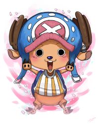 Rule 34 | 1boy, animal ears, animal nose, commentary request, fujitachobi, furry, furry male, highres, looking at viewer, male focus, one piece, open mouth, reindeer, smile, solo, teeth, tony tony chopper