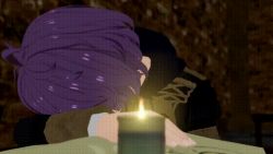 Rule 34 | 1girl, 20s, 3d, animated, animated gif, bernadetta von varley, book, candle, distracted, female focus, fire, fire emblem, fire emblem: three houses, garreg mach monastery uniform, grey eyes, hypnosis, indoors, intelligent systems, long sleeves, looping animation, lowres, messy hair, mind control, nintendo, open mouth, purple hair, reading, rolling eyes, school uniform, self hypnosis, short hair, sitting, sleeping, sleepy, solo, source filmmaker (medium), uniform, vynil, watching