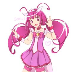 Rule 34 | 10s, 1girl, bike shorts, cure happy, hoshizora miyuki, magical girl, pink eyes, pink hair, precure, smile precure!, solo