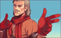 Rule 34 | animated, animated gif, artist request, gloves, metal gear (series), metal gear solid, metal gear solid v: the phantom pain, revolver ocelot, scarf, source request
