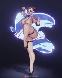 Rule 34 | 1girl, 3d, abs, animated, ass, bracelet, breasts, brown eyes, brown hair, butt crack, capcom, chinese clothes, chun-li, curvy, earrings, full body, huge ass, jewelry, large breasts, leg up, lipstick, lowres, makeup, muscular, muscular female, nipple tassels, pasties, rushzilla, solo, street fighter, street fighter 6, street fighter iv (series), tagme, thick thighs, thighs, tight clothes, video, wide hips