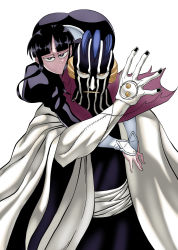 Rule 34 | 1boy, 1girl, ass, black hair, bleach, blue eyes, blue hair, breasts, colored skin, extra eyes, family, father and daughter, highres, huge ass, japanese clothes, kimono, kurotsuchi mayuri, kurotsuchi nemu, large breasts, looking at viewer, modification, multicolored skin, muscular, muscular male, pernida parnkgjas, scar, serious, yellow eyes