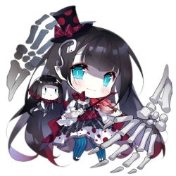Rule 34 | 2girls, artist request, benghuai xueyuan, black dress, black hair, black headwear, blue eyes, blue thighhighs, blush, blush stickers, bow, bow (music), bowtie, chibi, chloe (benghuai xueyuan), closed mouth, colored tips, crossover, disembodied limb, dress, fairy (girls&#039; frontline), full body, girls&#039; frontline, hair ornament, hat, hat ribbon, holding, holding instrument, holding violin, honkai (series), instrument, layered dress, long hair, long sleeves, looking at viewer, multicolored hair, multiple girls, official art, pinstripe thighhighs, polka dot, polka dot dress, red bow, red bowtie, red hair, red ribbon, ribbon, shirt, short hair, simple background, skeletal arm, smile, snake hair ornament, striped clothes, striped dress, thighhighs, third-party source, top hat, transparent background, vertical-striped clothes, vertical-striped dress, very long hair, violin, white dress, white shirt, | |