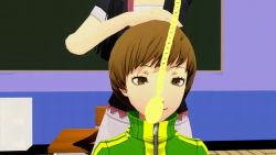 Rule 34 | 20s, 2girls, 3d, amagi yukiko, animated, animated gif, atlus, black eyes, black hair, black shirt, blinking, breasts, brown eyes, brown hair, chair, chalkboard, changing channels, channel, classroom, collarbone, desk, face, female focus, green jacket, hairband, hand on another&#039;s head, happy, holding, holding pocket watch, holding watch, hypnosis, indoors, interior, interlocked fingers, jacket, jewelry, long hair, long sleeves, looking at viewer, looping animation, matching hair/eyes, megami tensei, mind control, multiple girls, necklace, open mouth, pendulum, persona, persona 4, persona 4: dancing all night, persona dancing, pocket watch, rolling eyes, satonaka chie, school, self hypnosis, shelf, shin megami tensei, shirt, short hair, short sleeves, sitting, skirt, sleeping, sleepy, small breasts, smile, snapping fingers, source filmmaker (medium), standing, swinging, television, trigger, viewfinder, vynil, watch, watching, white skirt
