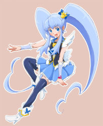 Rule 34 | 10s, 1girl, azuma yukihiko, blue eyes, blue hair, blue thighhighs, brooch, crown, cure princess, happinesscharge precure!, heart, heart brooch, long hair, magical girl, matching hair/eyes, open mouth, precure, shirayuki hime, skirt, solo, thighhighs, twintails, very long hair