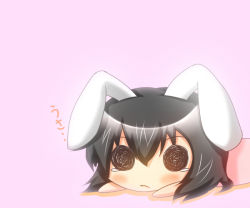 Rule 34 | chibi, inaba tewi, noiz, open mouth, pink background, pixiv thumbnail, simple background, tears, touhou
