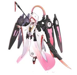 Rule 34 | 1girl, artery gear, artery gear: fusion, artist request, beads, hair over one eye, highres, holding, holding polearm, holding weapon, japanese clothes, kagura (artery gear), kimono, long hair, long sleeves, mecha musume, official art, pink eyes, pink hair, polearm, prayer beads, sidelocks, third-party source, transparent background, uchikake, very long hair, weapon