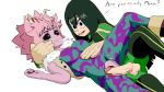 Rule 34 | 1futa, 1girl, animated, ashido mina, asui tsuyu, black sclera, bodysuit, boku no hero academia, breasts, clitoris, clothed sex, clothes, colored sclera, colored skin, covered navel, cum, cum in pussy, ejaculation, english text, erection, eye contact, french kiss, from side, futa with female, futanari, grabbing, grabbing another&#039;s breast, kiss, long tongue, looking at another, newhalf, penis, pink hair, pink skin, pussy, sex, short hair, simple background, spooning, tagme, testicles, tjkatishu, tongue, tongue out, torn clothes, uncensored, vaginal, video, white background