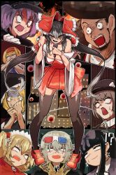 Rule 34 | !?, 1boy, 3d glasses, 6+girls, agucala (cookie), alice margatroid, anger vein, angry, black eyes, black hair, black headwear, black thighhighs, blonde hair, bow, brown eyes, brown hair, clenched hand, closed mouth, constricted pupils, cookie (touhou), detached sleeves, disembodied eye, dress, earrings, eyes visible through hair, eyewear on head, frilled bow, frilled hair tubes, frills, full body, geru futota, glasses, grey-framed eyewear, hair between eyes, hair bow, hair tubes, hakurei reimu, hat, highres, hime cut, holding, holding microphone, jewelry, kirisame marisa, long bangs, long hair, looking at another, looking at viewer, luna child, medium bangs, microphone, middle finger, mishou kazuya (cookie), multiple girls, necklace, odoro (nicoseiga81184094), open mouth, pompadour, purple bow, purple hair, red bow, red dress, red eyes, red footwear, remilia scarlet, riran youkyu, scared, shiriri saikyo, shoes, short hair, shumiyou desu, shunga youkyu, sidelocks, sleeveless, sleeveless dress, smile, solo focus, standing, star (symbol), star earrings, star sapphire, sunny milk, surprised, thighhighs, touhou, upper body, usami renko, v-shaped eyebrows, very long hair, white sleeves, wide sleeves, witch hat, yellow eyes