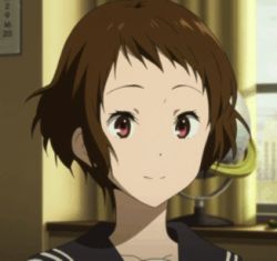 Rule 34 | 10s, 1girl, animated, animated gif, blush, brown eyes, brown hair, closed eyes, hyouka, ibara mayaka, lowres, open mouth, school uniform, serious, shaded face, short hair, smile, solo