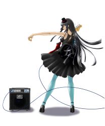 Rule 34 | 00s, 1girl, akiyama mio, amplifier, aqua pantyhose, bad id, bad pixiv id, bass guitar, black eyes, black hair, blue pantyhose, blunt bangs, don&#039;t say &quot;lazy&quot;, dress, full body, hat, high heels, highres, hime cut, instrument, k-on!, long hair, mini hat, mini top hat, pantyhose, ruce, shoes, solo, standing, top hat, transparent background