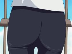 Rule 34 | 1girl, animated, animated gif, ass, ass focus, bike shorts, climbing, climbing ladder, day, from behind, full metal panic!, head out of frame, ladder, lower body, shirt, solo, teletha testarossa, thigh gap, white shirt