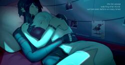 Rule 34 | 2girls, android, ariane yeong, ass, breasts, camisole, closed eyes, cyberpunk, elster (signalis), hug, joints, large breasts, medium breasts, multiple girls, photo (object), piethepiegod, robot girl, robot joints, signalis, sleeping, yuri