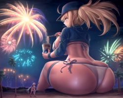 Rule 34 | 3girls, anger vein, annoyed, artoria pendragon (fate), ass, bb (fate), bb (fate) (all), bb (swimsuit mooncancer) (fate), beach, bikini, black bikini, blonde hair, blue eyes, blue headwear, boots, bound, braid, braided ponytail, breasts, butt crack, chair, chopsticks, closed eyes, commentary request, cup, cup ramen, eating, fate/grand order, fate (series), fireworks, food, giant, giantess, hat, high heels, highres, huge ass, jacket, jeanne d&#039;arc (fate), jeanne d&#039;arc alter (fate), jeanne d&#039;arc alter (swimsuit berserker) (fate), large breasts, laughing, lounge chair, multiple girls, mysterious heroine x (fate), mysterious heroine xx (fate), night, night sky, noodles, open mouth, palm tree, partial commentary, pointing, ponytail, purple hair, shore, shrug (clothing), sitting, size difference, sky, smile, soaking feet, star (sky), steam, swimsuit, thigh strap, tree, twintails, water, white bikini, white footwear, white hair, white headwear, wristband, yellow jacket, zen-gts
