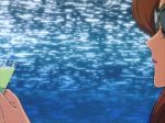 Rule 34 | aircraft, airplane, animated, brown hair, drinking, earrings, jet, jewelry, lipstick, long hair, lupin iii, lying, makeup, mine fujiko, one-piece swimsuit, sunglasses, swimsuit, video, water, video