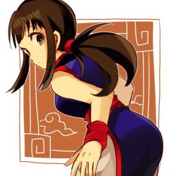 Rule 34 | 1girl, :o, black eyes, black hair, chi-chi (dragon ball), chinese clothes, cloud, dragon ball, long hair, looking back, lowres, neko ni chikyuu, ponytail, red background, simple background, solo, solo focus, white background, wristband