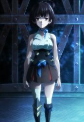 Rule 34 | 10s, 1girl, highres, koutetsujou no kabaneri, mumei (kabaneri), solo, standing, stitched, third-party edit