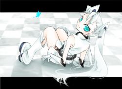 Rule 34 | blue eyes, bug, butterfly, disney, drossel von flugel, elbow gloves, fireball (series), gloves, bug, lace trim, personification, twintails, white hair