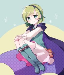 Rule 34 | 1girl, bad id, bad twitter id, blush, boots, cape, fire emblem, fire emblem: the blazing blade, fire emblem heroes, gloves, green hair, hairband, highres, looking at viewer, nino (fire emblem), nintendo, short hair, skirt, smile, solo