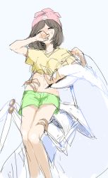 Rule 34 | 1girl, antennae, bad id, bad pixiv id, bare legs, beanie, black hair, blue background, bug, closed eyes, clothes lift, cockroach, covering own mouth, creatures (company), crying, eyelashes, game freak, gen 7 pokemon, green shorts, hat, insect, leg grab, legendary pokemon, navel, nintendo, pheromosa, player character, pleo, pokemon, pokemon (creature), pokemon sm, pokephilia, red hat, selene (pokemon), shirt, shirt lift, short sleeves, shorts, simple background, sketch, swept bangs, tears, tiara, tickling, tied shirt, ultra beast, waist grab, yellow shirt