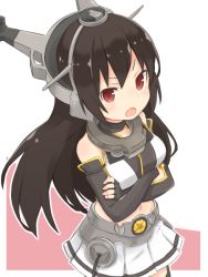 Rule 34 | 10s, 1girl, b allbrack, bad id, bad pixiv id, black hair, crossed arms, gloves, hairband, headgear, kantai collection, long hair, nagato (kancolle), red eyes, solo, aged down