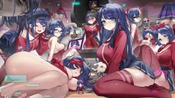 2d_mita_(miside) 6+girls :q ;d absolutely_everyone ass black_eyes blue_eyes blue_hair bow breasts chibi_mita_(miside) choker claw_hair_clip commentary_request cool_mita_(miside) core_mita_(miside) covering_face crazy_mita_(miside) crazy_smile creepy_mita_(miside) crossed_legs dildo dress dummy_mita_(miside) everyone ghostly_mita_(miside) glasses glitch hair_between_eyes hair_bow hairband highres hitachi_magic_wand holding holding_sex_toy jewelry kind_mita_(miside) knees_up large_breasts long_hair long_hand long_legs long_neck lying mask mask_on_head mila_(miside) miside mita_(miside) multiple_girls on_side one_eye_closed open_mouth pajamas red_bow red_choker red_dress red_hair red_hairband red_pajamas red_shirt red_thighhighs ring scar scar_across_eye scar_on_face sex_toy shirt short-haired_mita_(miside) short_hair sideboob sitting skindentation sleep_mask sleepy_mita_(miside) smile soles stitched_arm stitched_face stitches stuffed_animal stuffed_toy tall_female tattoo teardrop_facial_mark teardrop_tattoo teddy_bear teddypocky teeth thick_thighs thighhighs thighs tiny_mita_(miside) toes tongue tongue_out twintails upper_teeth_only vibrator wandering_mita_(miside) white_shirt