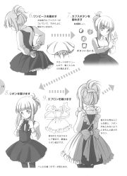 Rule 34 | 1girl, absurdres, artist request, dress, highres, how to, image sample, monochrome, pantyhose, translation request