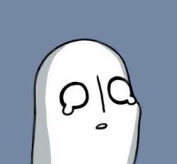 Rule 34 | androgynous, bad id, bad pixiv id, blue theme, gender request, ghost, gyate gyate, lowres, monochrome, napstablook, no headwear, no headwear, o o, parted lips, simple background, solo, tears, undertale, upper body, yaruky
